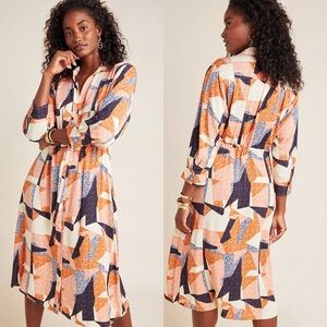 Anthropologie Corey Lynn Calter Abstract Shirtdress